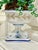 French Vintage Bonwit Teller Italian Porcelain Urn With French Glass Beaded Trillium Floral Arrangement For Sale - Image 3 of 7