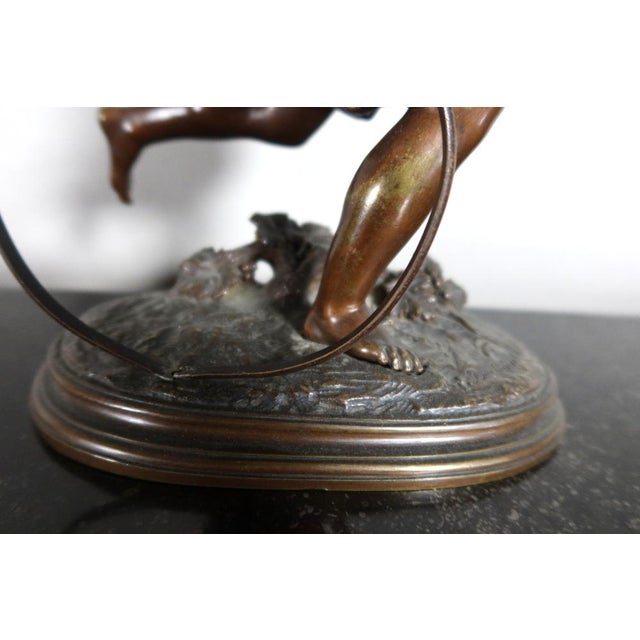 Duchoiselle, The Child with the Hoop, 1800s, Bronze For Sale - Image 6 of 11