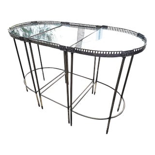 1920s Mid-Century Bauges Style 3 Piece Sofa Table For Sale