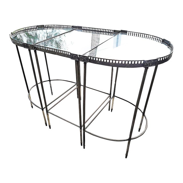 1920s Mid-Century Bauges Style 3 Piece Sofa Table For Sale