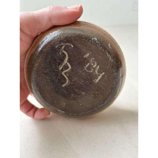 Japandi Ceramic Vase from Freek Berends, 1970s For Sale - Image 6 of 8