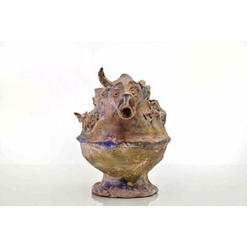 Painted Terracotta sculture realized by Sirio Pellegrini in 1960s. Fair condition, with some minor chips on base and...