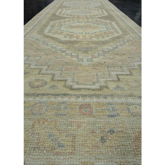 Textile Turkish Oushak Runner Rug 2'11" x 9'11" #17488 For Sale - Image 7 of 8
