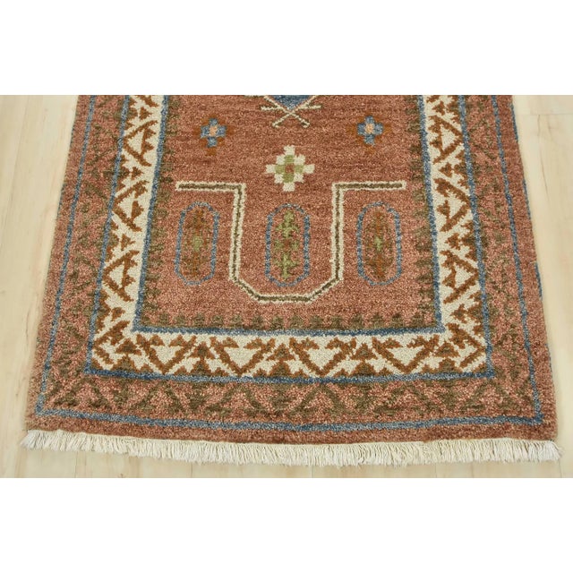 Kazak Runner 2'9'' X 9'10'' Brown Wool Tribal Hand-Knotted Oriental Rug For Sale - Image 10 of 12