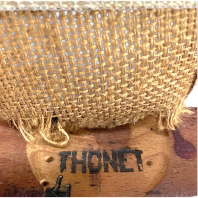 Classic Dining Chairs with Velvet Upholstery from Thonet, 1960s, Set of 6 For Sale - Image 12 of 13