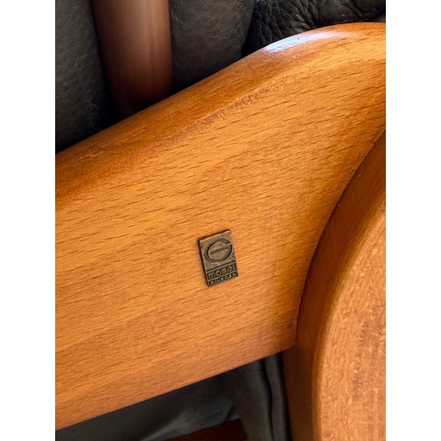 Mid-Century Modern 1960s Swedish Adjustable Black Leather Lounge Armchair by Göte Möbler - Mid-Century Modern Recliner For Sale - Image 3 of 11
