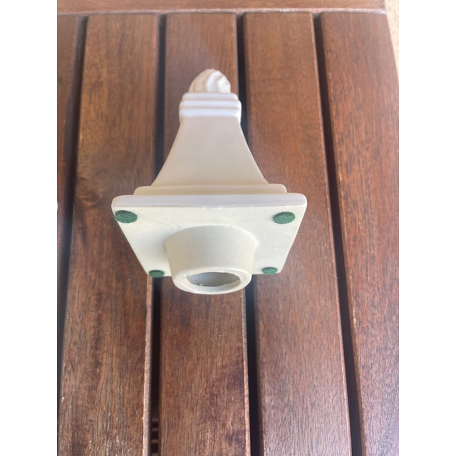 1990s Vintage Tulipiere Vase in Solid Ceramic White For Sale - Image 5 of 6