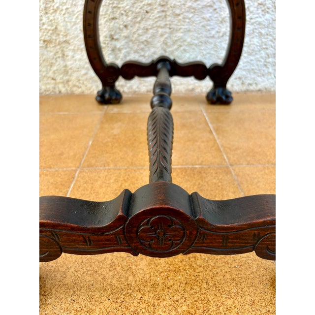 Spanish Baroque Style Oak Side Table, Early 20th Century For Sale - Image 17 of 17