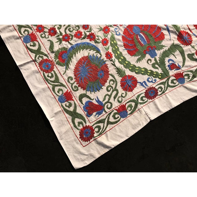 Handmade Suzani Clove Floral Tapestry King Size Bedspread/Table Cloth