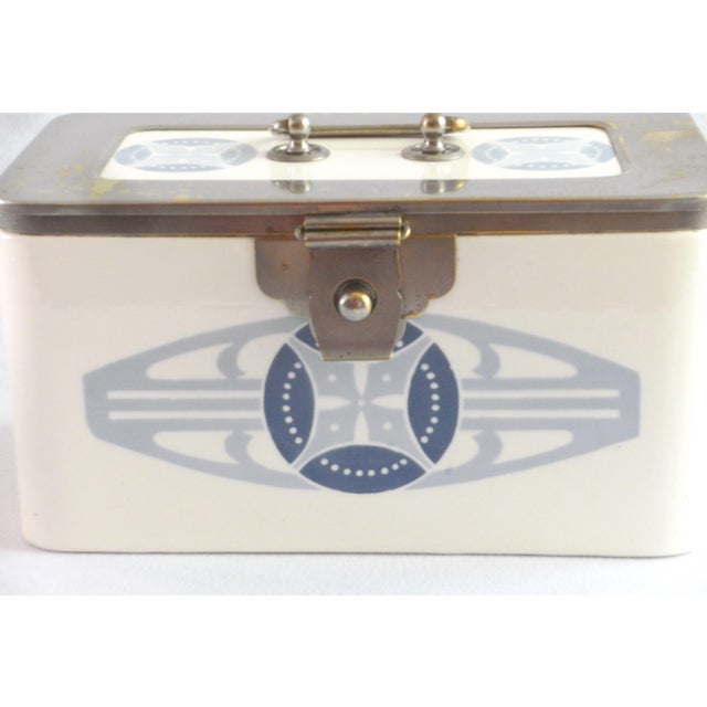 Antique Ceramic Art Nouveau Biscuit Tin For Sale - Image 3 of 11