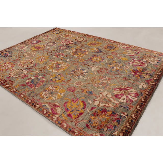 Contemporary Contemporary Oushak Style Wool Rug in Beige & Brown, by Rug & Kilim, India For Sale - Image 3 of 10