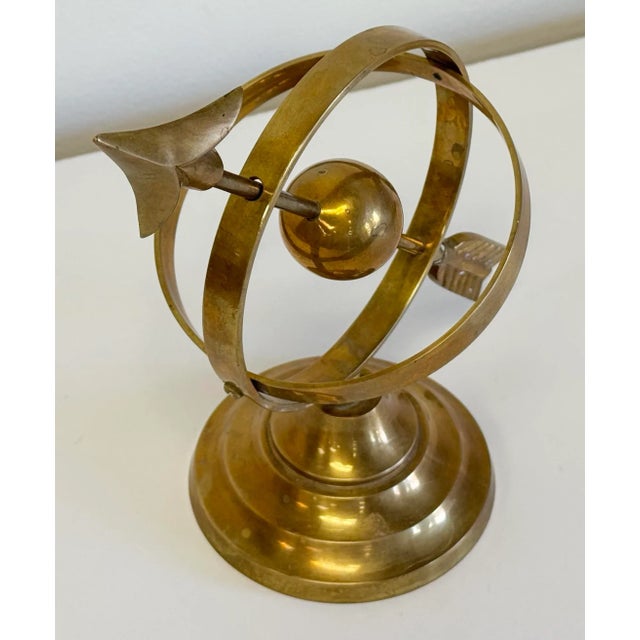 Mid 20th Century Vintage Brass Armillary Sundial Sphere For Sale - Image 5 of 9