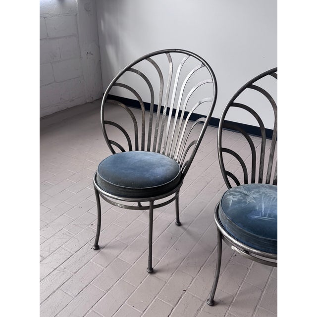 Shaver Howard Mid Century Steel Sculptural Dining Chairs Attributed to Arthur Umanoff For Sale - Image 4 of 16