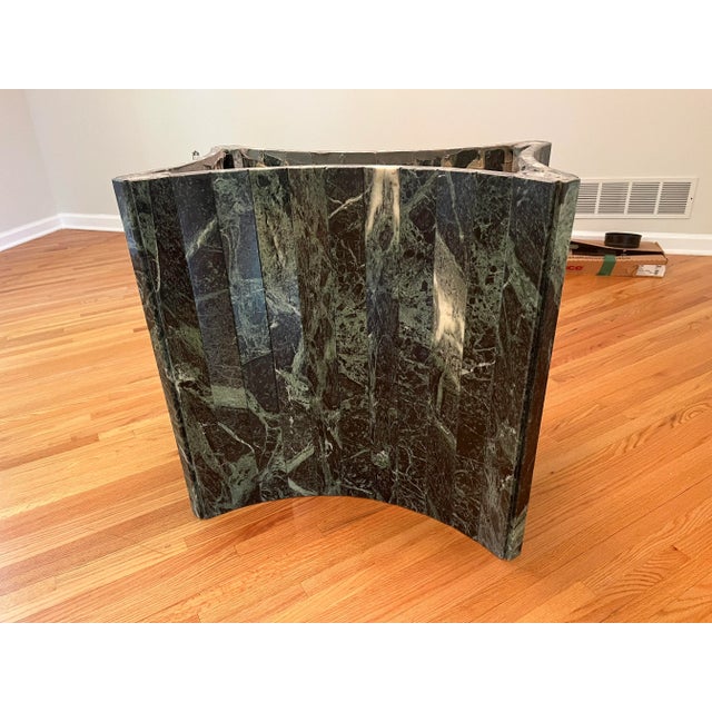 Stone 1970 Green Marble Italian Dining Table, Made in Italy For Sale - Image 7 of 13