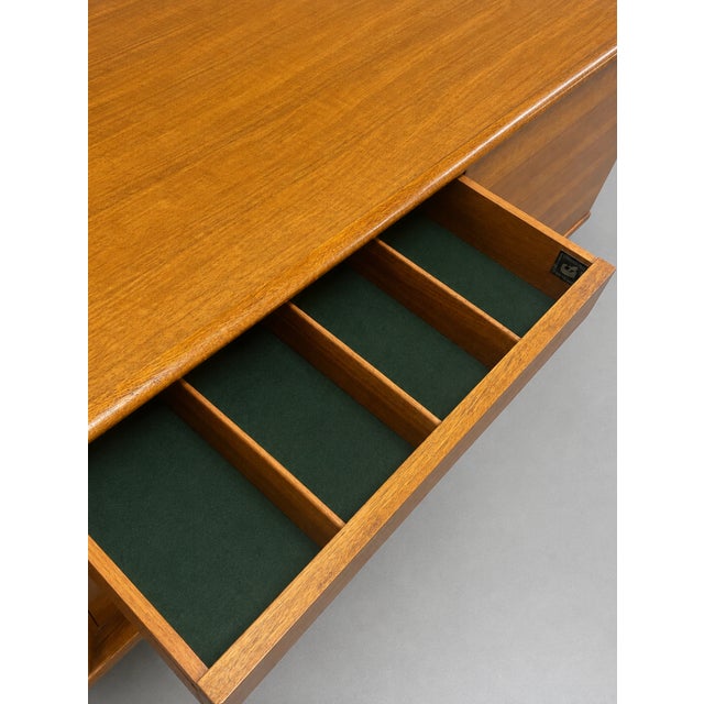 Mid Century Modern Walnut Credenza by Alfred Cox, Made in England, C. 1960’s For Sale - Image 9 of 18