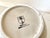 Creamy white Bitossi bowl with gold leaf design. Attributed to Bitossi and is stamped on the bottom with their logo