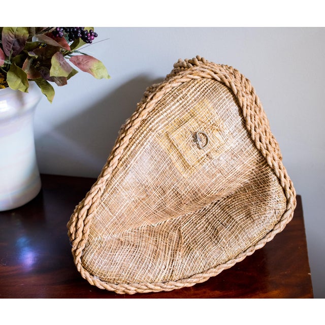 Large 18" Hand Woven Rope Conch Shell Sculpture, Artisanal Natural Fiber Seashell Tabletop Centerpiece Boho Coastal For Sale - Image 11 of 11