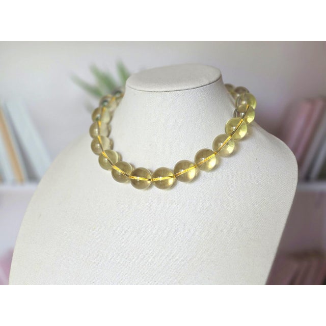 Contemporary Lemon Quartz Beaded Necklace by Noblesse Oblige Studio, 18in, Usa For Sale - Image 3 of 10