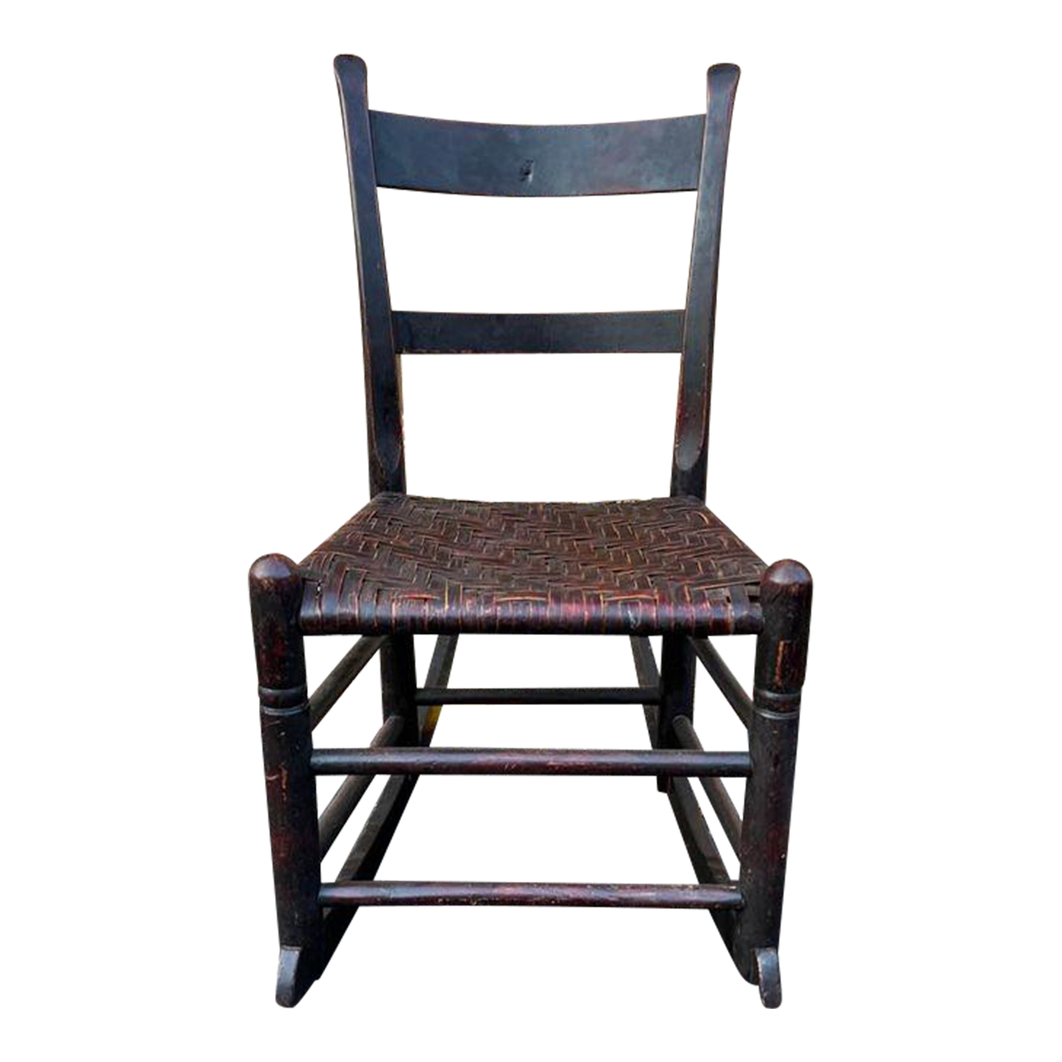 19th Century Antique Early Primitive Style Rush Seat