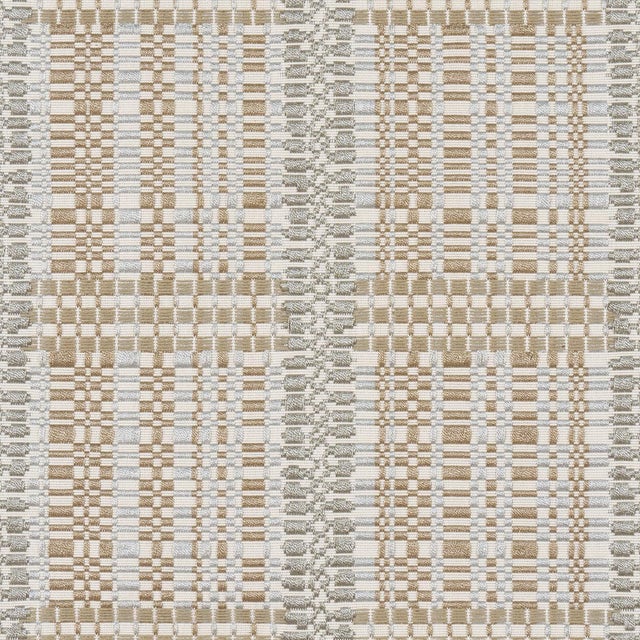 Traditional Sample - Schumacher Skyline Plaid Fabric In Stone For Sale - Image 3 of 5