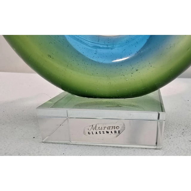 Mid-Century Modern Vintage Murano Art Glass Swirl Abstract Sculpture Figurine For Sale - Image 3 of 5
