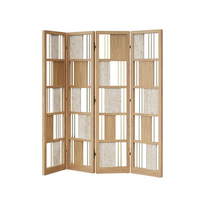 Contemporary Wordsworth Folding Screen from Wood Tailors Club For Sale - Image 3 of 10