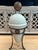 Beautiful Stone Urn With Metal Trim, Alabaster White. Beautiful stone and makes a statement in a home or office. It looks...