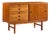 Dux Mid Century Danish Teak Petite Sliding Door Credenza For Sale