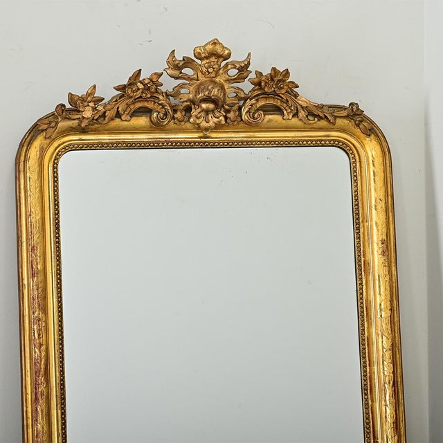 French 19th Century Gold Gilt Louis Philippe Mirror For Sale - Image 4 of 11
