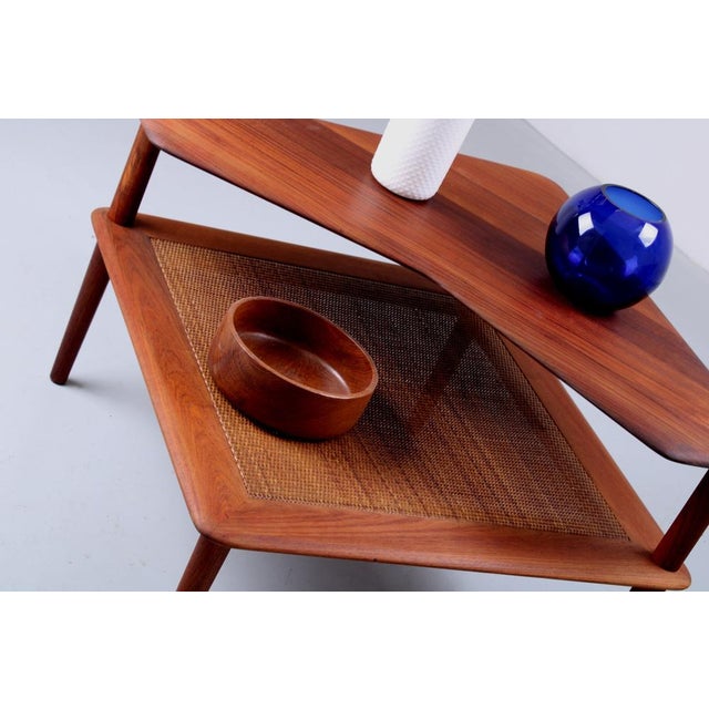 Teak Minerva Coffee Table in Rattan by Peter Hvidt & Orla Mølgaard-Nielsen for France and Son, 1950s For Sale - Image 11 of 18