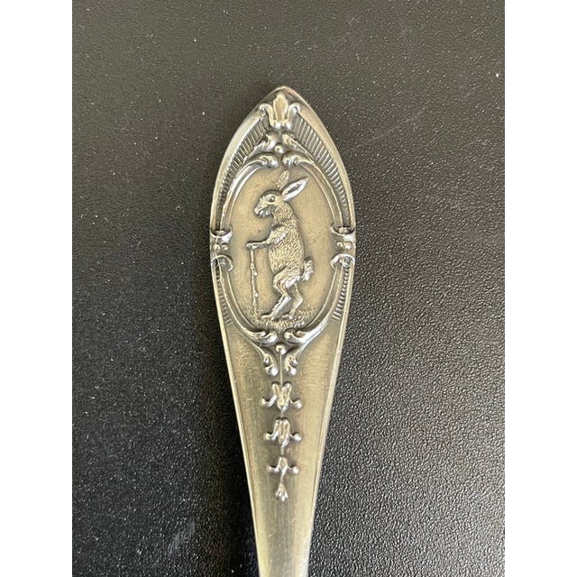 Weidlich Bros. Mfg. Co. Weidlich Silver Sterling Baby Fork - Rabbit With Cane For Sale - Image 4 of 8
