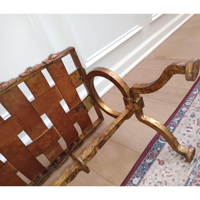 1960s Add a Touch of Post-War Parisian Elegance to Your Home With This Exceptional Diego Giacometti-Style "X-Form" Stool. For Sale - Image 10 of 12