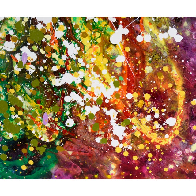 Textile "You've Got to Like Purple" - Expressionist Composition in Acrylic on Canvas by Charles David Francis For Sale - Image 7 of 9