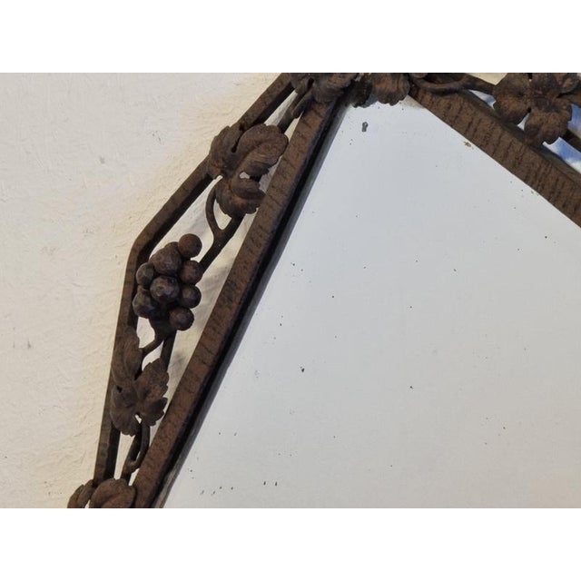 French Art Deco Iron Mirror, 1930s For Sale - Image 6 of 9