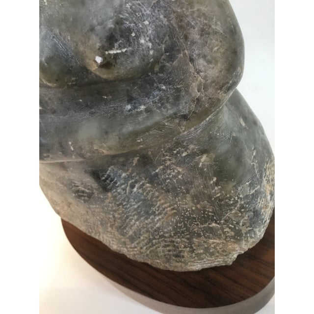 Midcentury Carved Stone Sculpture of Two Embracing Figures For Sale In Providence - Image 6 of 9