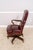 Traditional Hancock & Moore Burgundy Leather Executive Swivel Desk Chair For Sale - Image 3 of 16