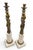 Mid 20th Century Mid 20th Century Pair of 24-Inch Neoclassical Bronze Caryatid and Limestone Candlesticks For Sale - Image 5 of 12