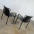 Vintage Modern Armchairs Herman Miller Chrome & Black Original Fabric, a Pair For Sale - Image 6 of 13
