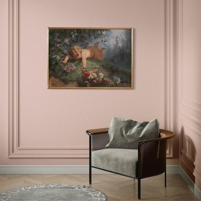 Italian Artist, Nude Figurative Composition, 19th Century, Oil Painting on Canvas, Framed For Sale - Image 3 of 16