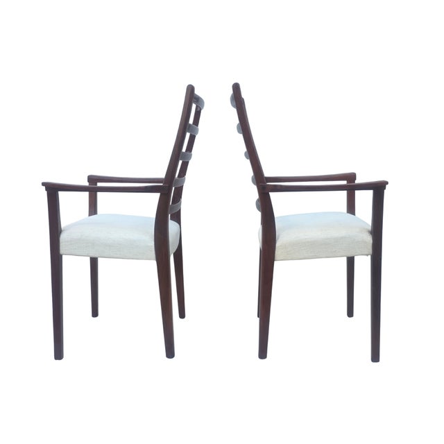 1960s ​1960s Sculptural Swedish Modern Teak Ladder-Back Armchairs by Svegards Markaryd - A Pair For Sale - Image 5 of 15