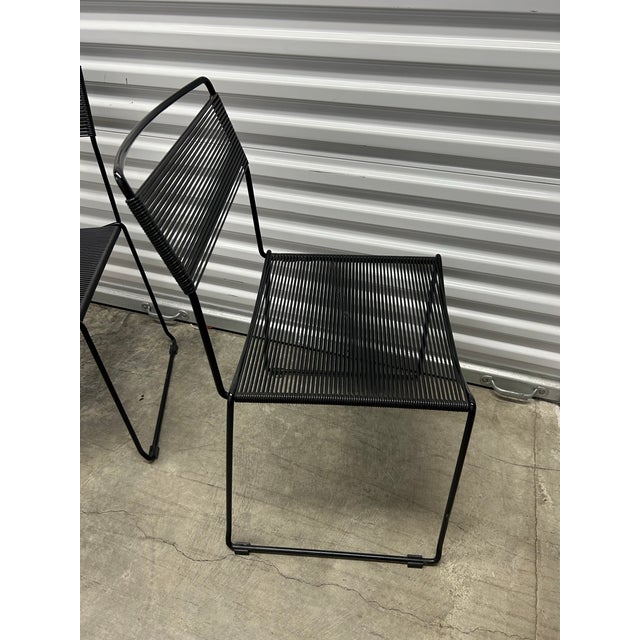 Modern Vintage Italian “Spaghetti” Side Chairs Attributed to Giandomenico Belotti - A Pair For Sale - Image 3 of 11