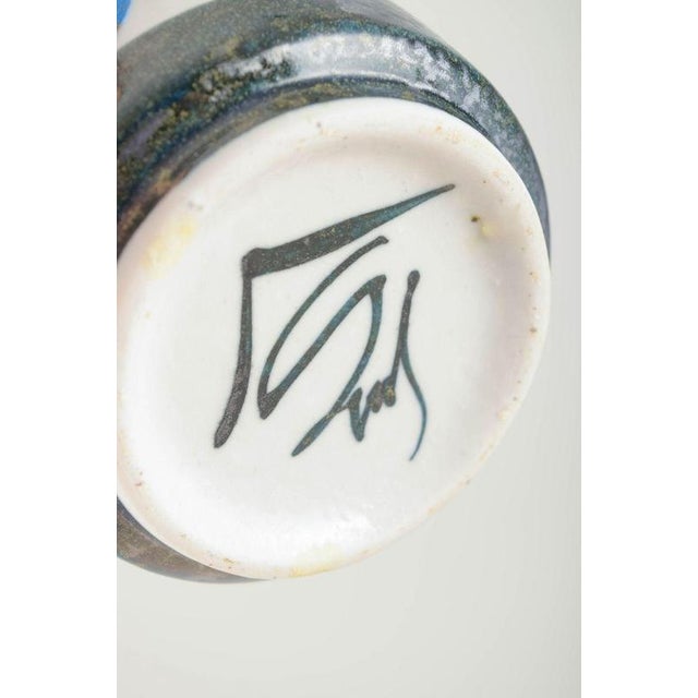 Carl-Harry Stålhane Stoneware Vase with Floral Decoration by Carl-Harry Stålhane for Designhuset, 1970s For Sale - Image 4 of 5