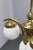 1930s Czechoslovak Art Deco Brass Chandelier with Four Opaline Glass Globes For Sale - Image 6 of 14