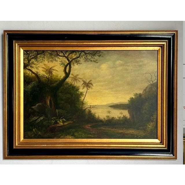 Vintage Boho Original Landscape Oil on Canvas For Sale In West Palm - Image 6 of 6