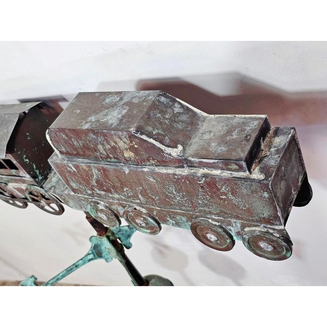 Vintage Copper Locomotive Train Weathervane For Sale - Image 11 of 12