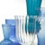 Mid 20th Century Mixed Blues Fluted Glass Vessel Curation - Set of 5 For Sale - Image 4 of 11