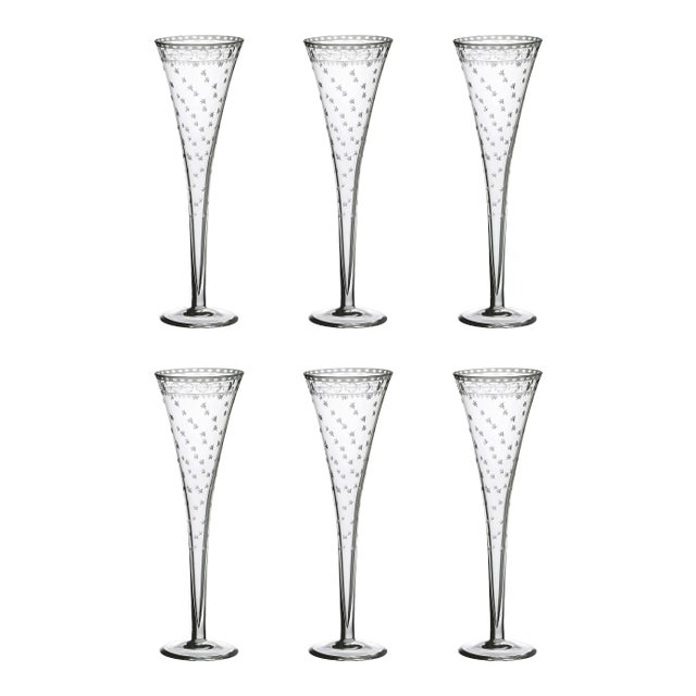 ARTEL Staro Champagne Flute in Clear - Set of 6 For Sale