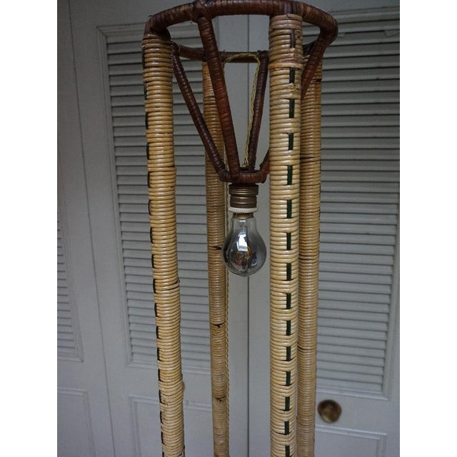 Art Nouveau Rattan Wicker Floor Lamp, 1890s For Sale - Image 14 of 18