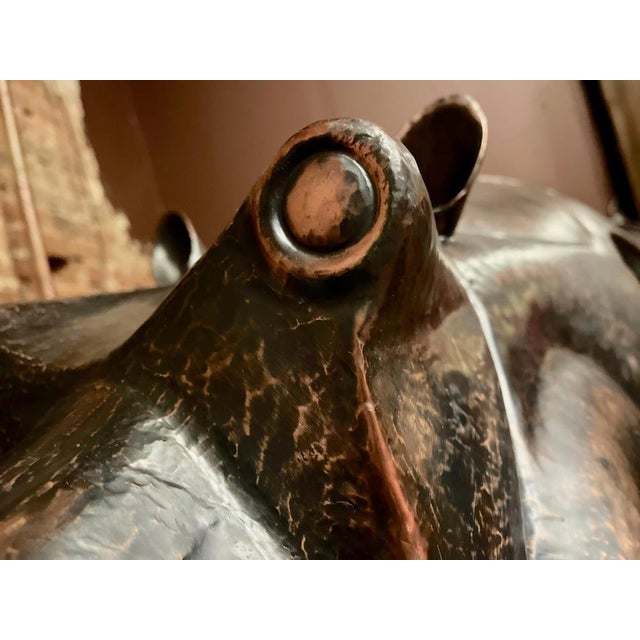 Metal Large Copper Hippo Bar Sculpture in the style of Xavier Lalanne, 1980s For Sale - Image 7 of 17