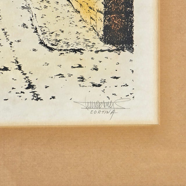 1990s Italian Black and White Portrait Print, Framed and Signed Cortina, 1990s For Sale - Image 5 of 8